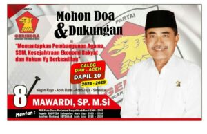 Mawardi. SP. M. SI Calon Anggota DPR Aceh Dapil 10 Nomor Urut : 8