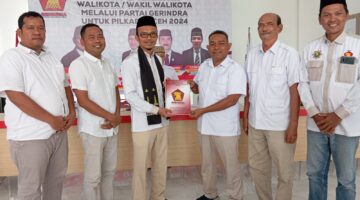 DPD Gerindra Aceh Terima Berkas Pencalonan Calon Walikota Subulussalam H. Rasyid Bancin(HRB),Siap Mengentaskan Kemiskinan