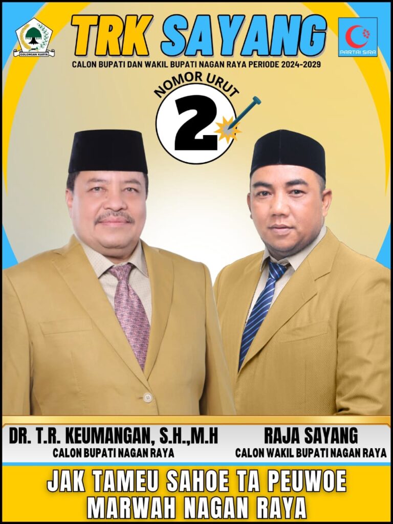 DR. Teuku Raja Keumangan SH.MH.- RAJA SAYANG . Nomor Urut: 2