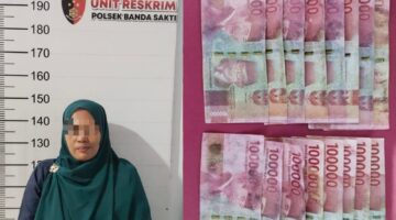 Diduga Edarkan Uang Palsu, Perempuan 44 Tahun Diamankan di Mall Suzuya Lhokseumawe