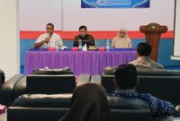 Wakil Rektor Bidang Akademik USM, Muslem Daud, M.Ed., Ph.D., menyampaikan arahan pada kegiatan diskusi, strategi USM dalam mewujudkan visi misi universitas (dok Humas USM)