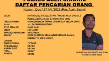 Diduga Residivis Ali Basra Alias Nandong Diringkus Tim Sat Reskrim Polres Aceh Singkil