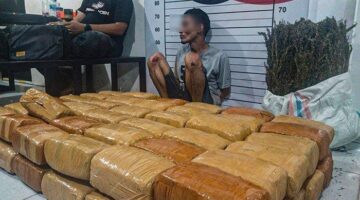 Satresnarkoba Polres Aceh Utara Tangkap Kurir Ganja, 72 Bal dan 1 Karung Barang Bukti Disita