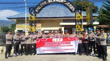 Polsek Blangkejeren Sambut Tim Penilai Lomba Kebersihan dalam Rangka Hari Bhayangkara ke-79