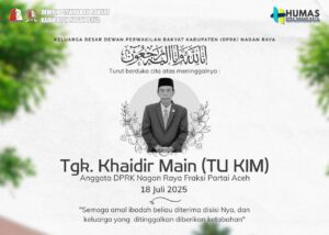 Saiful Taib ( Pon PMTOH ) Turut Berduka Cita Atas Meningalnya Tgk.Khaidir Main ( Tu Kim ) Anggota DPRK Fraksi Partai Aceh