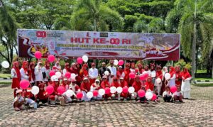 Usai Senam Pengurus YJI Bersama Peserta Senam dan Para Staf Pegadaian Unit Simpang Peut Kuala