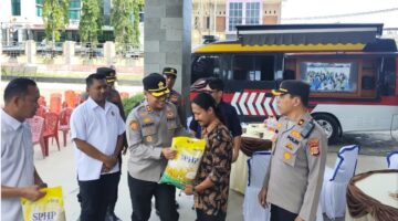 Kapolres Gayo Lues Ikuti Video Conference Gerakan Pangan Murah Bersama Kapolri dan Serahkan Bantuan Kepada Eks Kombatan