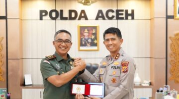 Kunjungi Polda Aceh, Pangdam Iskandar Muda Perkuat Soliditas TNI–Polri di Aceh