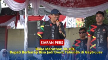 Bupati Gayo Lues Suhaidi Lepas 1.300 Peserta Lari Marathon 5K dan 10K dalam Peringatan Haornas ke-42