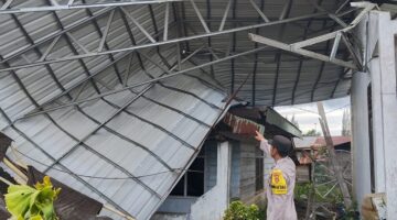 Puting Beliung Terjang Dua Rumah di Bener Meriah, Polisi Lakukan Pendataan dan Penanganan Awal
