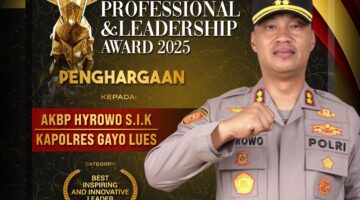 Kapolres Gayo Lues Raih Penghargaan “Inspiring Professional & Leadership Award 2025”