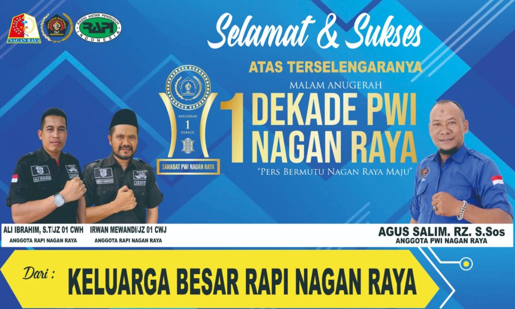Ali Ibrahim ST/ JZ 01 CWH Bersama Irwan Mewandi / JZ 01 CWJ Mengucapkan Selamat Kepada Ketua RAPI Wilayah Nagan Raya Provinsi Aceh sebagai pengurus PWI Nagan Raya Periode 2025 - 2028.