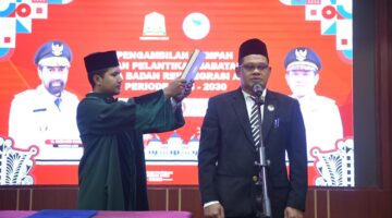 Gubernur Aceh Lantik Jamaluddin, SH., M.Kn. sebagai Ketua Badan Reintegrasi Aceh 2025–2030