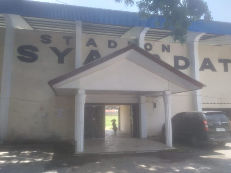 Keterangan Poto. Tampak Depan Stadion H Sahadat Kutacane. di rekam Jumat. 17 April 2026.