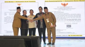 Pemkab Bener Meriah Terima Bantuan Keuangan Khusus Dari Pemko Pematang Siantar Rp 25.000.000.000