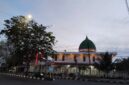 Masjid An Nuur Gampong Rundeng Kecamatan Johan Pahlawan Aceh Barat tampak megah saat menjelang Matahari Pagi menyinari bumi Teuku Umar. Photo Dok BKM
