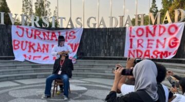 Pernyataan Presiden Prabowo Soal “Londo Ireng” Picu Protes Jurnalis dan Pers Mahasiswa di Yogyakarta