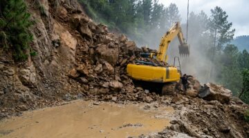 Excavator Tertimbun Longsor Susulan di Jalan Ketukah Gayo Lues, Operator Lompat Selamatkan Diri