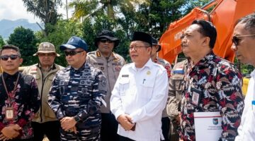 Brigjen TNI (Mar) Guslin Tinjau Normalisasi Sungai Aih Bobo, 13 Ekskavator Bantuan Presiden Telah Beroperasi di Blangkejeren